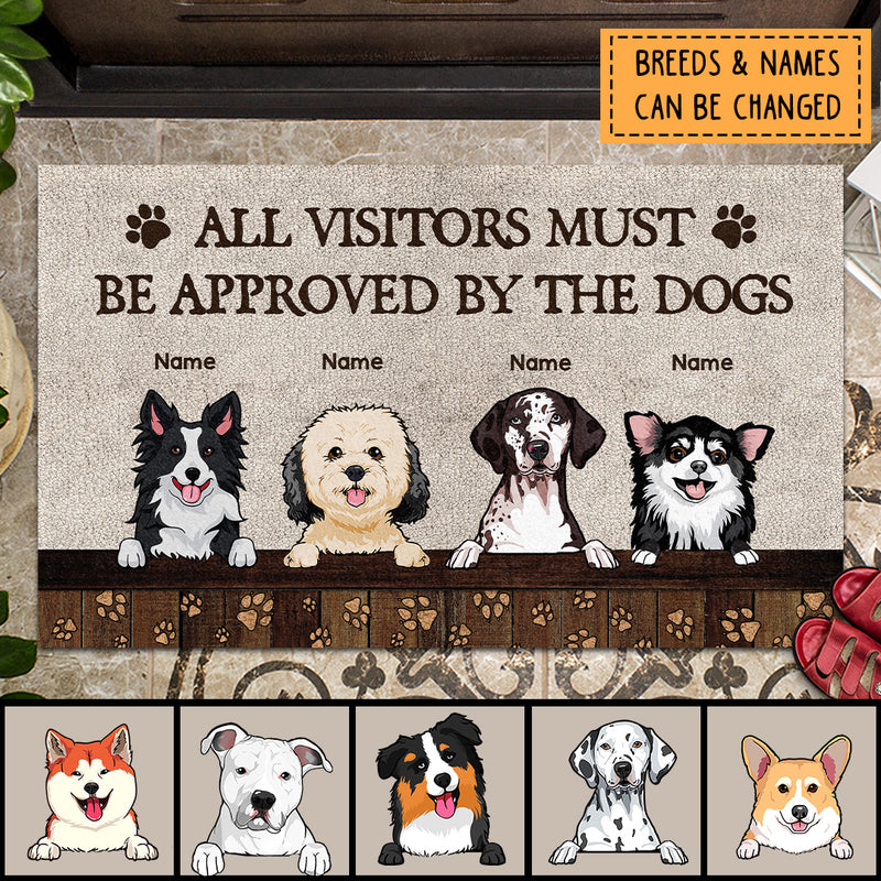 Custom Dog Photo Doormat - Visitors Must Be Approved By Welcome Mat