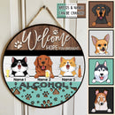 Pawzity Welcome Door Signs, Gifts For Pet Lovers, Hope You Brought Alcohol Custom Wooden Signs