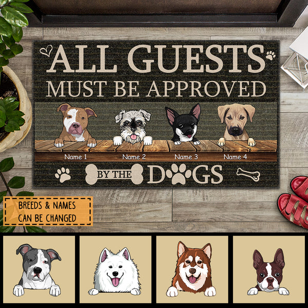 Pawzity Custom Doormat, Gifts For Dog Lovers, All Guests Must Be Approved By The Dogs Outdoor Door Mat