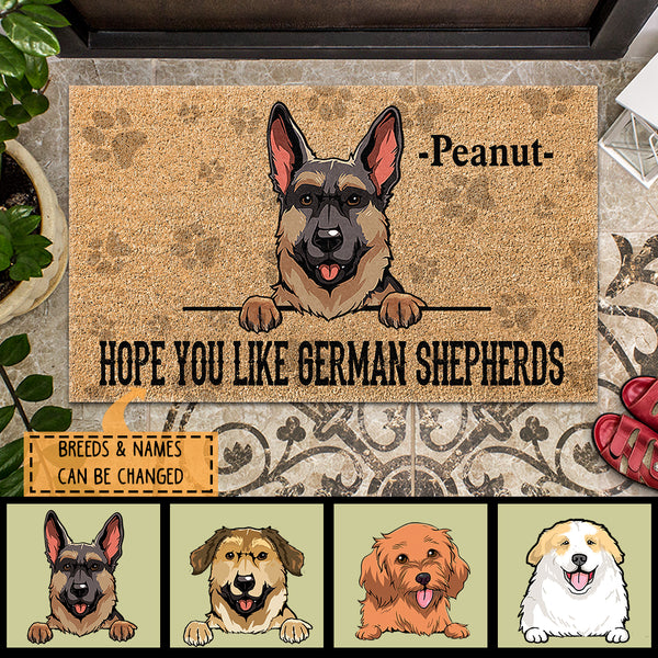 Pawzity Custom Doormat, Gifts For Dog Lovers, Hope You Like Dogs Front Door Mat, Personalized Housewarming Gifts