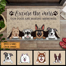 Pawzity Custom Doormat, Gifts For Dog Lovers, Excuse The Mess Dogs Are Making Memories Outdoor Door Mat