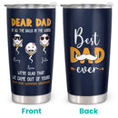 Best Dad Ever - Dear Dad Of All The Balls In The World - Navy Custom Tumbler - Gift For Dad, Father