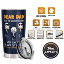 Best Dad Ever - Dear Dad Of All The Balls In The World - Navy Custom Tumbler - Gift For Dad, Father