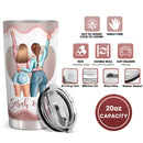 A Friend Is God's Way - Personalized Custom Tumbler - Christmas Birthday Gift For Best Friend, Bestie, BFF