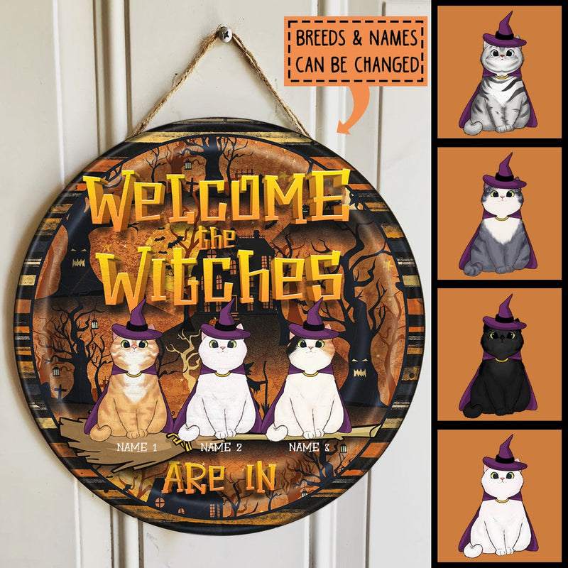 Halloween Welcome Door Signs, Halloween Custom Wooden Signs, Welcome The Witches Are In
